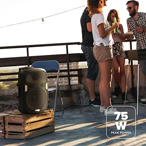 Altec Lansing SoundRover 75 Wireless Speaker 75W Bluetooth Speaker with a Long Lasting 10 Hour Battery, 50 Foot Range, Multi LED Party Modes, True Wireless Pairing, Bonus Microphone-CubbioJoy