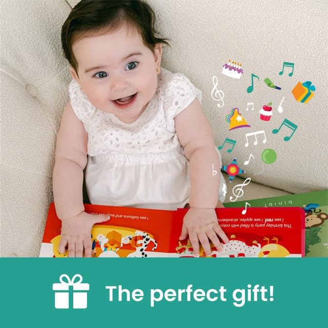 Binibi Spanish Musical Book Colors at The Birthday Party | Spanish Learning for Kids | Bilingual Children's Book | Bilingual Book for Babies & Toddlers 1-3 | Libro en español para bebés-CubbioJoy