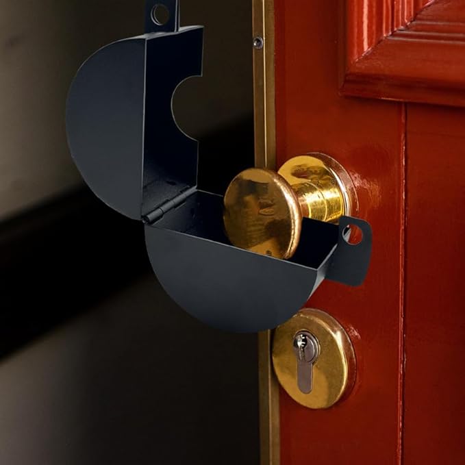 Door Knob Lockout Device with Password Lock and Key Lock Prevents Operating The Knob Cover to Disable Faucet Valve Spigot Dementia Door Locks for Elderly (Silver)-CubbioJoy