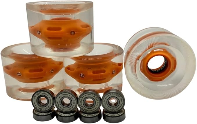 Clear Longboard Skateboard - Transparent Acrylic Long Boards with Light-Up LED Wheels for Smooth Rides - Ride The Streets in Style with Longboard Built for Beginners & Pros Alike-CubbioJoy