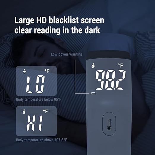 CEM DT-8807S FDA CE Digital Thermometer for Adults and Kids, No Touch Forehead Thermometer for Baby, 2 in 1 Body Surface Mode Infrared Temperature Gun with Fever Alarm and Instant Accuracy Readings-CubbioJoy