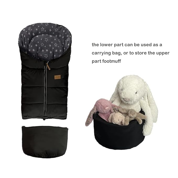 0-5T Length Ajustable Waterproof Stroller Winter Cover for All Stroller, XL Stroller Bunting Bag, Outdoor Tour Winter Stroller Sleeping Bag Infant to Toddler to Pre School-CubbioJoy