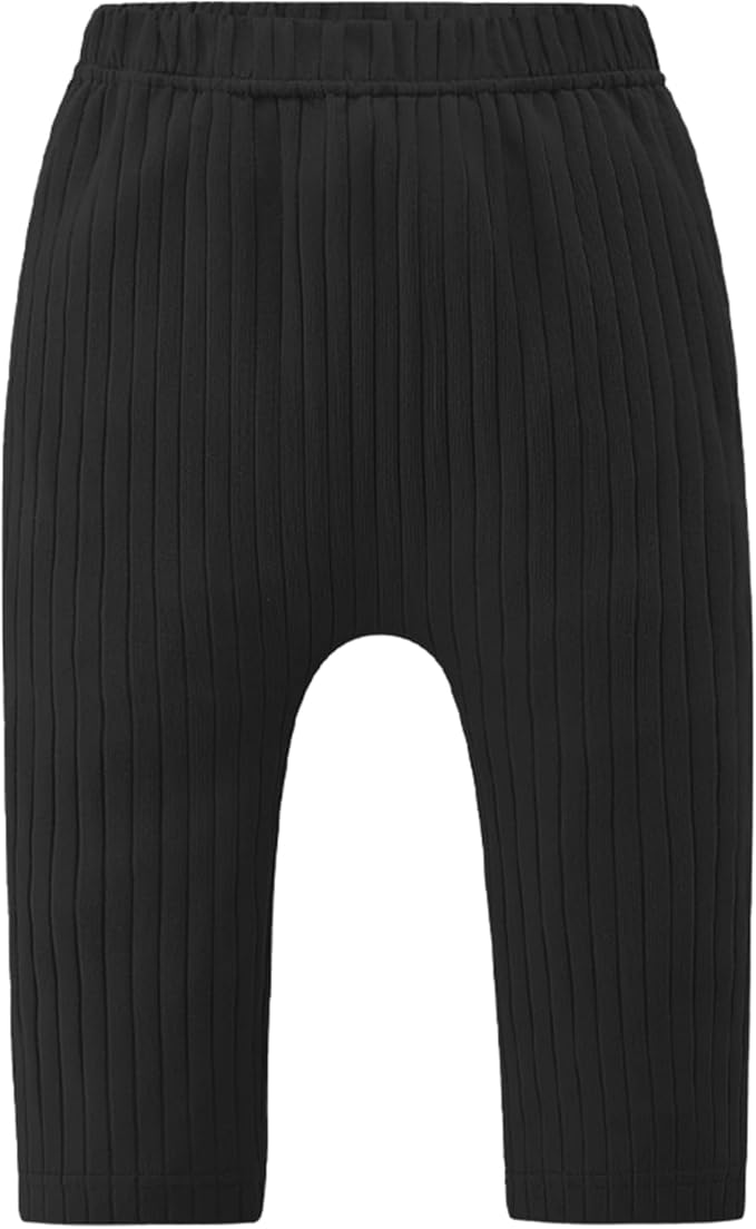 Baby and Toddler Girl's 5 Pack Cotton Ribbed Pull On Pants Leggings 0-4 Years-CubbioJoy