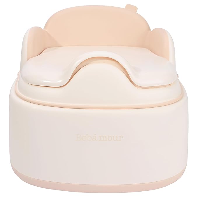 Bebamour Potty Training Toilet 3 in 1 Multi-Functional Potty Seat Detachable Baby Potty Step Stool Anti-Slip Stable Potty Training Toilet with 100 Pack Trash Bags (Pink)-CubbioJoy
