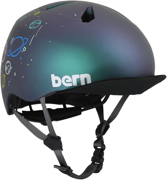 Bern Nino Bike Helmet for Kids, Ages 3-12, Flip Visor, Adjustable fit, Lightweight, CPSC Safety Certified-CubbioJoy