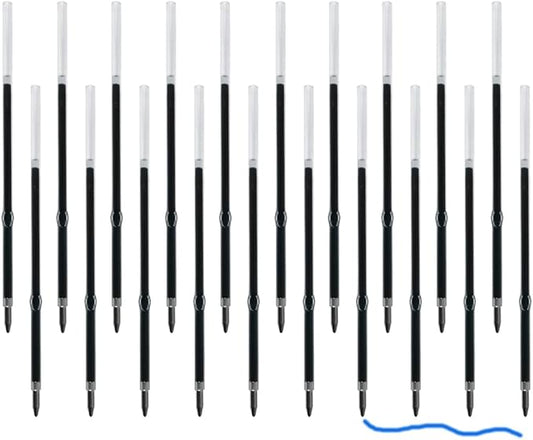 Ballpoint Pen with Stylus Tip, Soft Touch Click Pen, 2 in 1 Metal Pens, Medium Point(Blue refills - 20 pcs)…-CubbioJoy