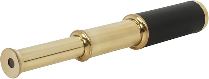 9" Pirate Telescope Handheld Brass Telescope Nautical Spyglass Monucular with Wooden Box-CubbioJoy