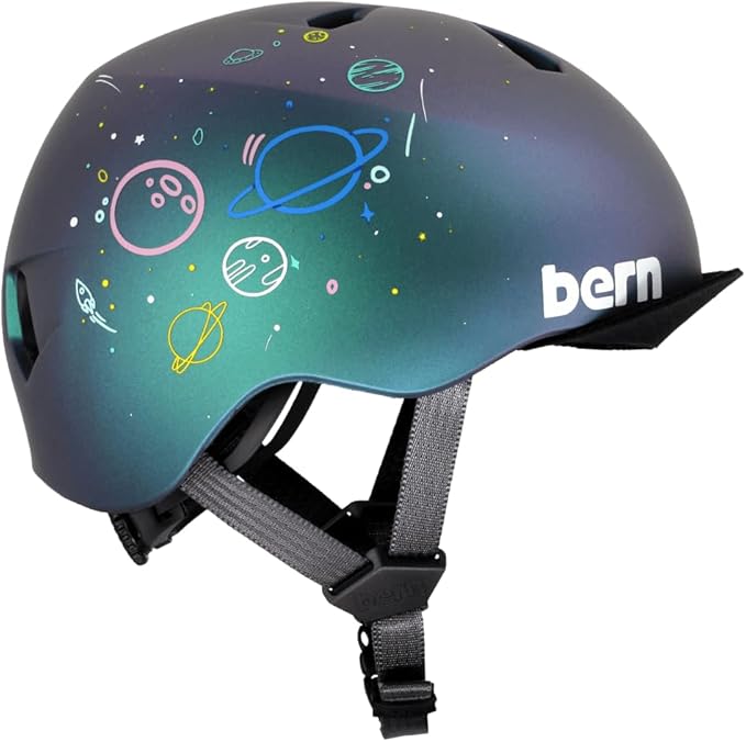 Bern Nino Bike Helmet for Kids, Ages 3-12, Flip Visor, Adjustable fit, Lightweight, CPSC Safety Certified-CubbioJoy