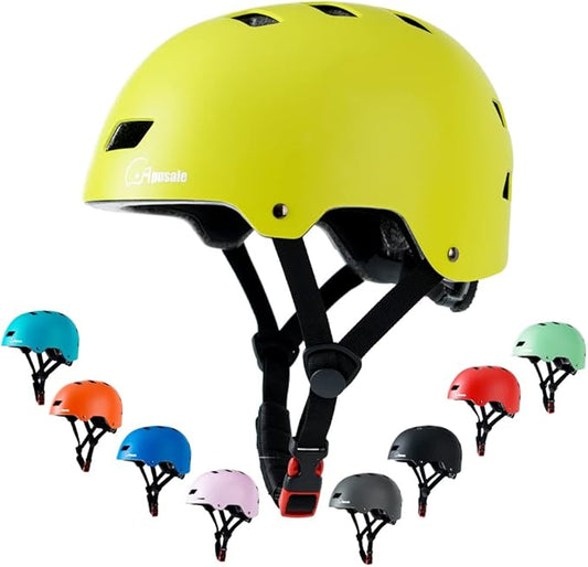 Bike Skateboard Helmet, Adjustable and Multi-Sport for Skate Scooter, 3 Sizes for Adult Youth Kids Toddler-CubbioJoy