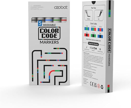Color Coding Markers: Color Variety for Creative STEM Education, Ideal for Classroom & Home, Enhances Problem-Solving & Critical Thinking Skills, Suitable for Ages 6+, Dual-Sided, 5-Pack-CubbioJoy