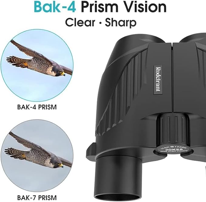 20x25 Binoculars for Adults and Kids, High Power Easy Focus Compact Binoculars with Low Light Vision for Bird Watching and Travel-CubbioJoy