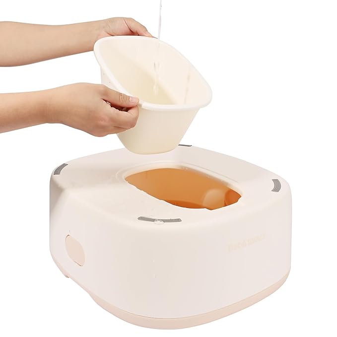 Bebamour Potty Training Toilet 3 in 1 Multi-Functional Potty Seat Detachable Baby Potty Step Stool Anti-Slip Stable Potty Training Toilet with 100 Pack Trash Bags (Pink)-CubbioJoy