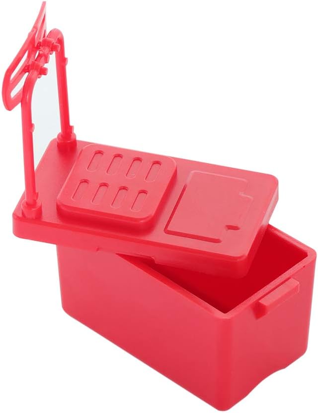 5PCS Plastic RC Mini Tool Set/Fishing Box/Medical Chest/Refrigerator/Fuel Tank/Tool Case Compatible with traxxas TRX4 Axial SCX10 1/10 1/8 RC Crawler Climbing Car Simulation Decoration(Red)-CubbioJoy