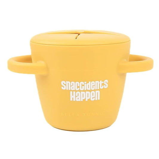 Bella Tunno Snack Cups for Toddlers, Silicone Spill Proof Food Container with Lid, Babies & Kids 6-12 Months, Snaccidents-CubbioJoy