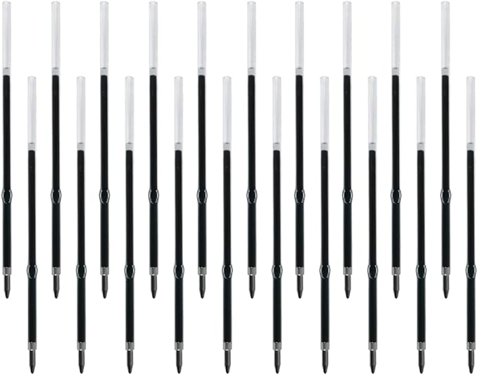 Ballpoint Pen with Stylus Tip, Soft Touch Click Pen, 2 in 1 Metal Pens, Medium Point(Black refills - 20 pcs)…-CubbioJoy
