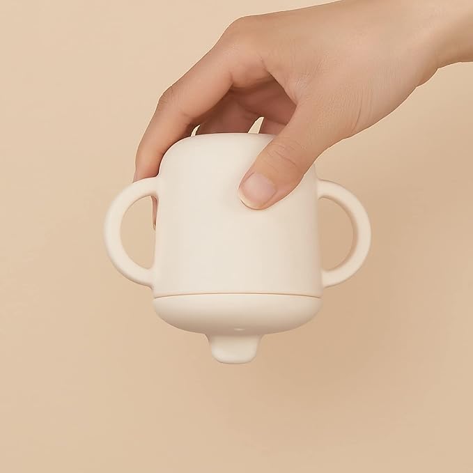 6 Months+ Sippy Cups with Handles, Small Silicone Sippy Cups Leak Proof 5oz,No Spill Sippy cups for Toddlers (Green)-CubbioJoy