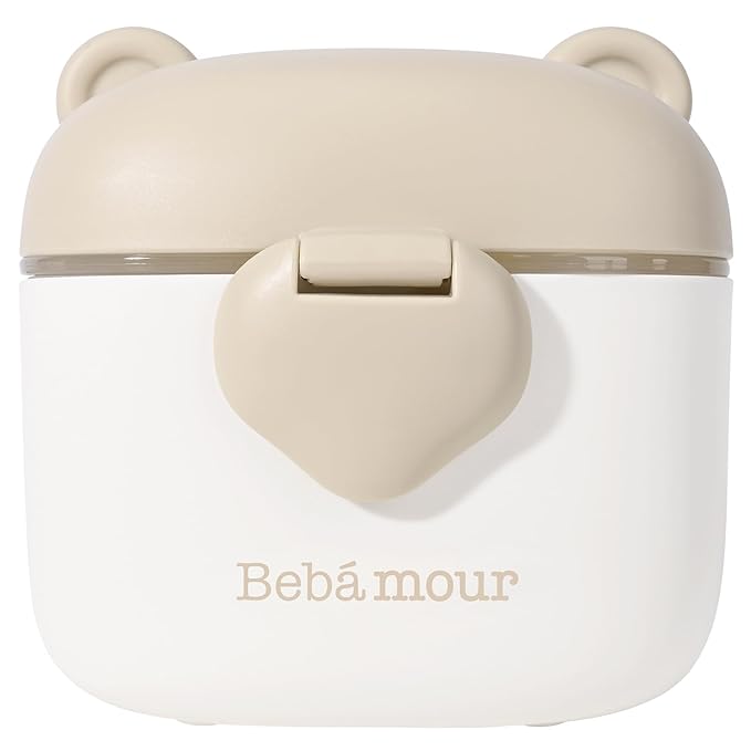 Bebamour Baby Formula Dispenser On The Go, Formula Container to Go, Formula Holder for Travel, Candy Fruit Snack Storage Container with Scoop and Leveller (Coffee)-CubbioJoy