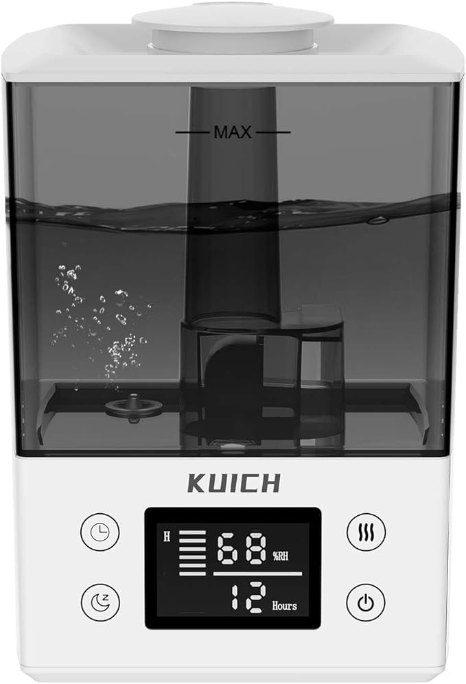 2.4L Air Humidifiers for Bedroom Baby - 26dB Quiet Cool Mist Air Humidifier for Nursery & Plants, Top Fill Air Humidifier Lasts Up to 30 Hours, Auto Shut-Off, Easy to Fill and Clean-CubbioJoy