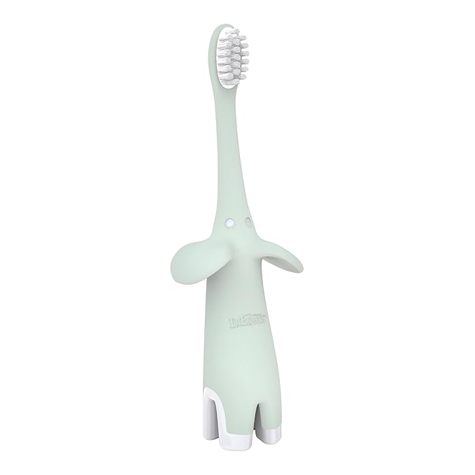 Dr. Brown's Infant-to-Toddler Toothbrush, Elephant, Mint, 0-3 Years-CubbioJoy