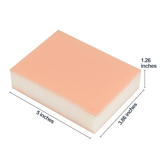 Injection Pad for Nursing Students, Injection Teaching Model with Absorbent Sponge, Subcutaneous Injection Training Pad for Medical Student(Training Use Only)-CubbioJoy
