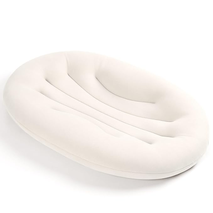 Baby Lounger for Newborn: Portable & Lightweight Pillow for Tummy Time Playtime & Diaper Changes - Skin-Friendly & Breathable for 0-12 Month Supervised Use-CubbioJoy