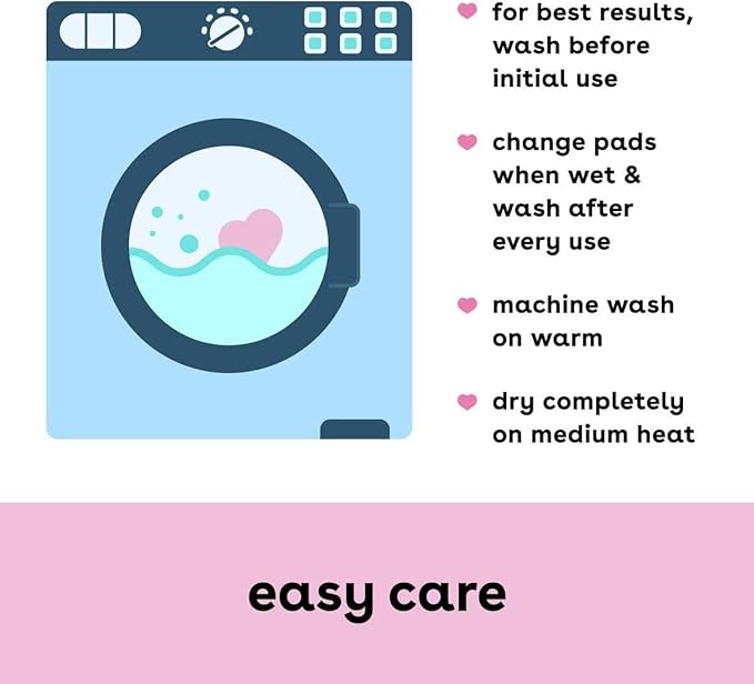 Bamboobies Nursing Pads, Reusable and Washable for Daily Use, Leak-Proof Pads for Breastfeeding, 4 Pads-CubbioJoy