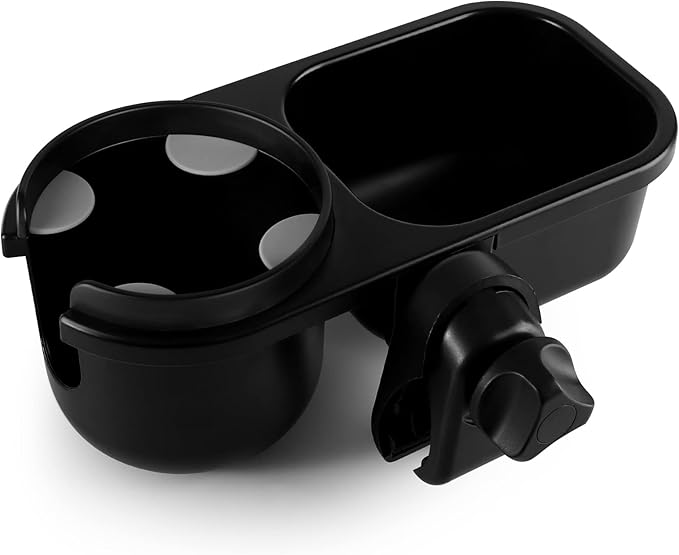 Accmor Stroller Cup Holder with Tray, Universal Cup Holder, Bike Bottle Holder, 360° Rotatable Large Caliber Drinks Holder for Stroller, Bike, Wheelchair, Walker-CubbioJoy