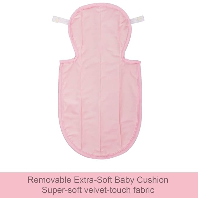 COOLBEBE New 2-in-1 Babybody Supports for Baby Newborn Infants - Extra Soft Stroller Cushion Pads Car Seat Insert, Perfect for Carseats, Strollers, Swings, Pink-CubbioJoy