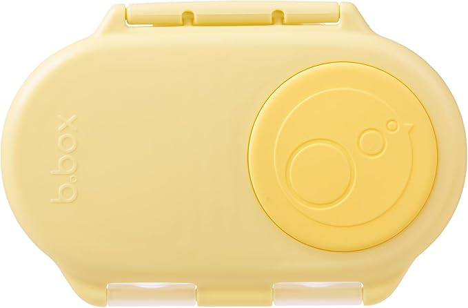 b.box Snack Containers for Kids, Toddler Snack Box Container, Reusable Small Bento Box for Lunch, School & Travel, Leak Proof, BPA free, Dishwasher Safe, Ages 4 months+ (Lemon Twist, 12oz)-CubbioJoy