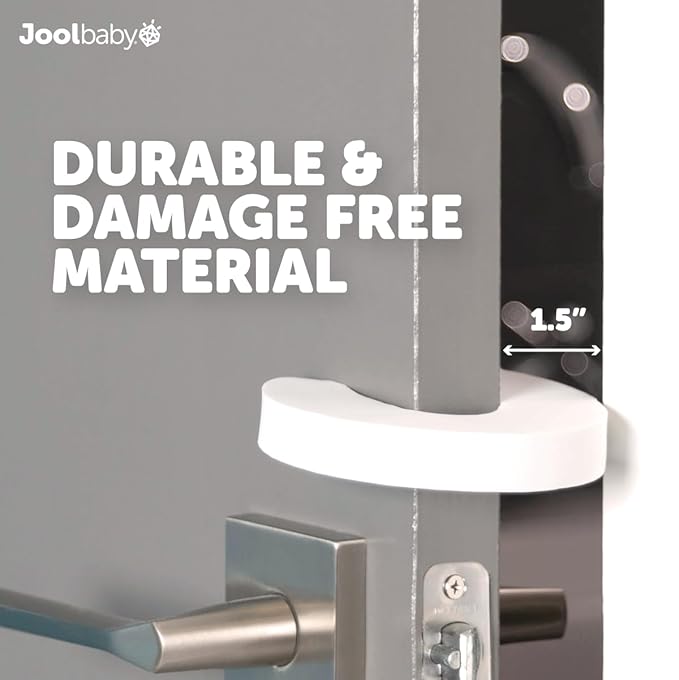 Jool Baby Door Pinch Guards (6 Pack) – Slam Preventer – Babyproof Doors to Avoid Pinched Fingers & Door Slamming, Keep Pets from Getting Locked in-CubbioJoy