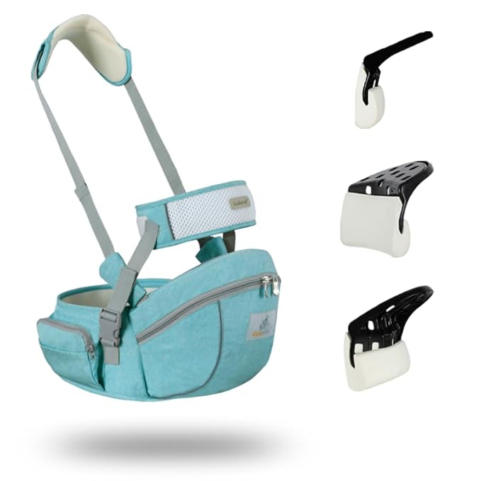 Baby Hip Seat Carrier Baby Waist Stool for Child Infant Toddler with Adjustable Strap Buckle Pocket Soft Inner Huge Storage (Green)-CubbioJoy