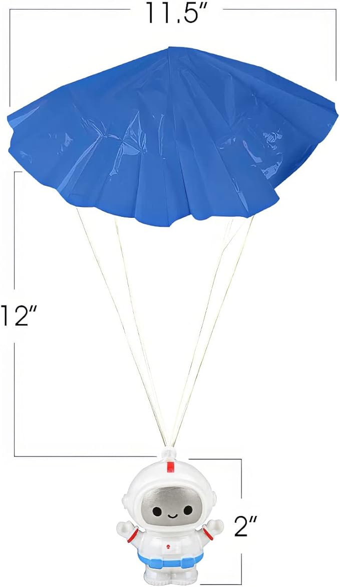 ArtCreativity 24-Pack / 2" Mini Astronaut Paratroopers – Durable Parachute Toys for Kids – Space-Themed Party Favors, Astronaut Piñata Fillers, and Goodie Bag Toys-CubbioJoy