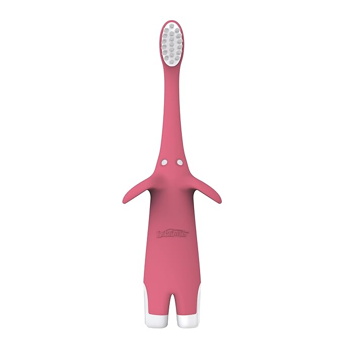 Dr. Brown's Infant-to-Toddler Toothbrush, Elephant, Pink, 0-3 Years-CubbioJoy