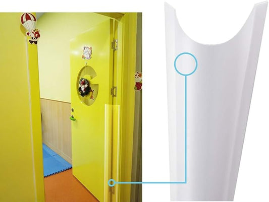 4 PCS AILUOQI Door Jam Shield Finger Pinch Guard for Baby Proofing, Kids, Hinge Cover Pinch Guard for 90 & 180 Degree Doors Frame & Baby Gate. 47.2" H, 6.7" W. 4 Pieces Set-CubbioJoy