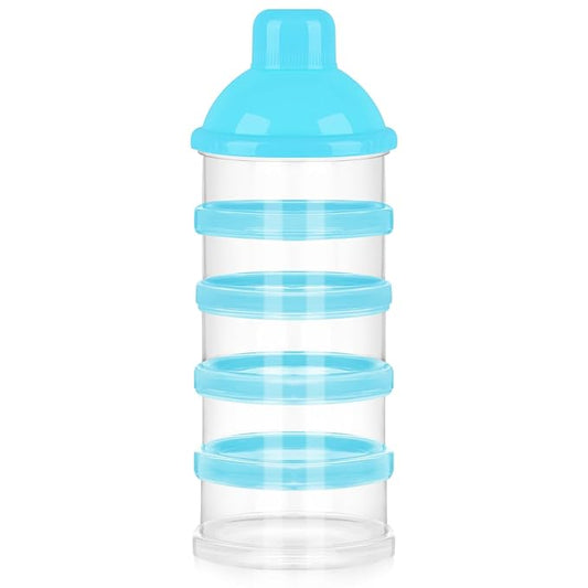 Accmor Formula Dispenser On The Go, 5 Compartments Stackable Formula Container for Travel, Baby Milk Powder Kids Snack Container, BPA Free-CubbioJoy