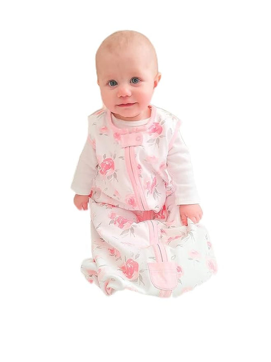 Baby Sleep Sack 1.0 TOG, Organic Cotton Baby Wearable Blanket with Two-Way Zipper, Swaddle Transition Baby Sleeping Bag, All-Season Sleep Sack for Newborn Infant Toddler Boy Girl, 0-6 Months, 1-Pack-CubbioJoy