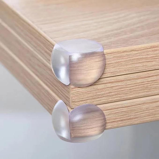 Clear Corner Protectors for Baby Safety, Transparent Furniture Edge Guards, Cushioned Protection for Tables, Soft Bumpers (24)-CubbioJoy