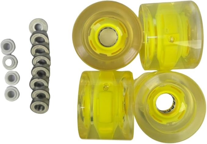 Clear Longboard Skateboard - Transparent Acrylic Long Boards with Light-Up LED Wheels for Smooth Rides - Ride The Streets in Style with Longboard Built for Beginners & Pros Alike-CubbioJoy