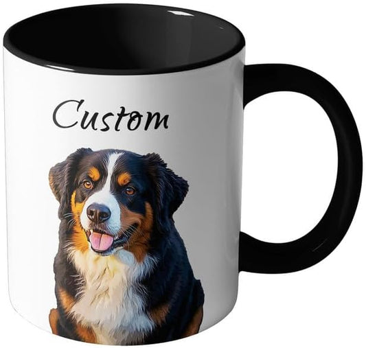 Custom Mug, Customized Photo Coffee Mug Oil Painting Effect, Personalized 11 Oz Ceramic Mug with Text Photo, Taza Personalizadas for Men Women-CubbioJoy