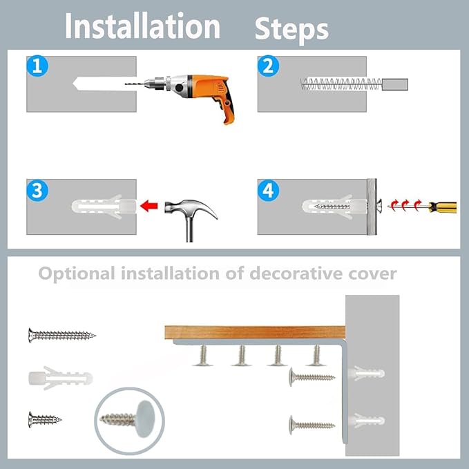 Anti Tip Furniture Anchors for Baby Pet Proofing,Furniture Wall Anchor Furniture Dresser Bookshelf Falling Prevention Device for Children (Grey)-CubbioJoy