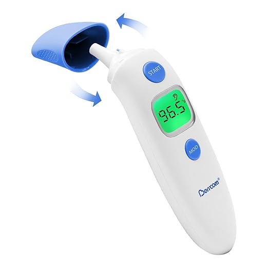 Berrcom 3 in 1 Forehead and Ear Thermometer Indoors Non-Contact Backlight Body Object Temperature Checking Sensor Touchless Digital Thermometer with Fever Alert-CubbioJoy