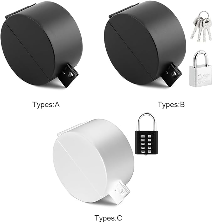 Door Knob Lockout Device with Padlock, Child Proof Door Knob Covers, Prevents Turning of Doorknob and Access to Keyhole, Doors Handle Locks, Covering Faucets/Valves(Color:B)-CubbioJoy