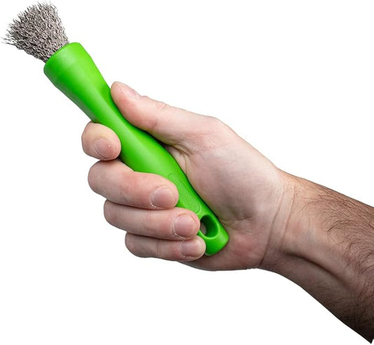 BrushAll® Wire Hand Brush with Ergonomic Handle and Tightly Packed Bristles for Kitchen, Garage, Indoor, Outdoor (Stainless Steel) Patent Pending-CubbioJoy