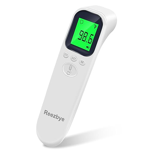 Contactless Thermometer - Digital Forehead Thermometer for Baby, Kids and Adults,3 Color Fever Alarm, 2 in 1 Forehead & Object Mode-CubbioJoy