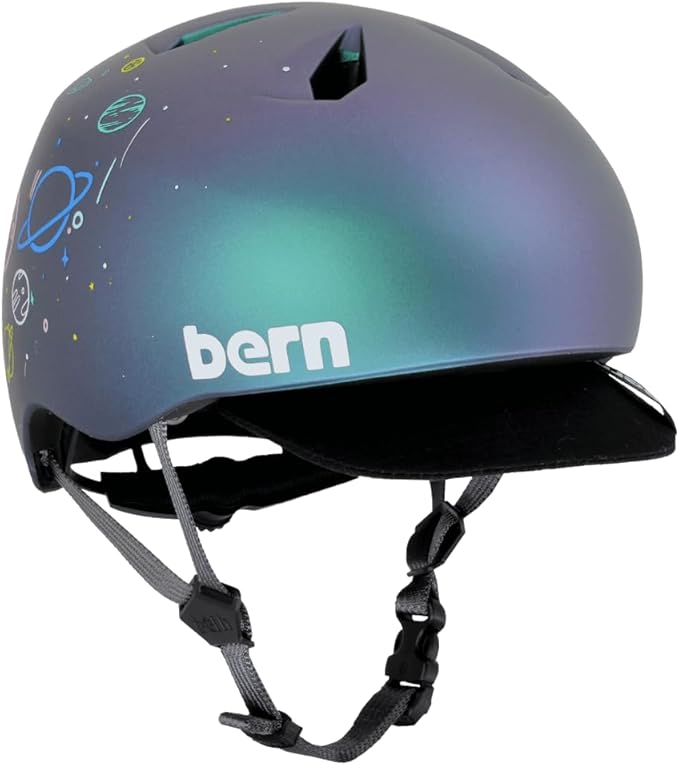 Bern Nino Bike Helmet for Kids, Ages 3-12, Flip Visor, Adjustable fit, Lightweight, CPSC Safety Certified-CubbioJoy