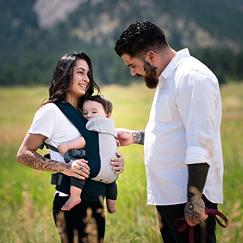 Beco Gemini Baby Carrier from Newborn to Toddler - Certified Ergonomic Newborn Baby Carrier for Infants and Children of 7-35 lbs - M Shape, Adjustable Seat, Breathable 3D Mesh (Cool Navy)-CubbioJoy