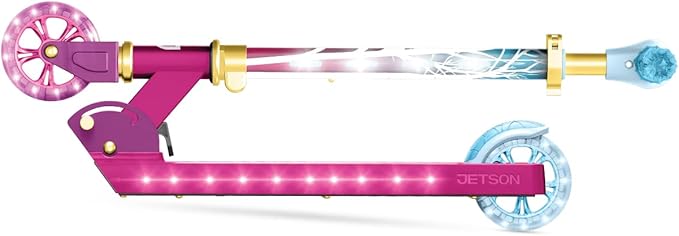 Jetson Character Kids Kick Scooter, LED Lights on Stem & Light-Up Wheels, Lightweight Frame, Height-Adjustable Handlebar, Lean-to-Steer System, Easy-Fold Mechanism-CubbioJoy