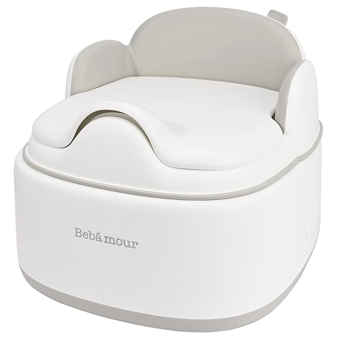 Bebamour Potty Training Toilet 3 in 1 Multi-Functional Potty Seat Detachable Baby Potty Step Stool Anti-Slip Stable Potty Training Toilet with 100 Pack Trash Bags for Baby Toddler Kids(Coffee)-CubbioJoy