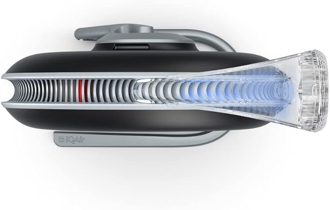 IQAir Atem Desk Air Purifier for Home, Office, Desktop, Small Room up to 150 sq ft, HyperHEPA Filter for Bacteria, Viruses, Allergens, Pets, Asthma, Pollen, Dust, Swiss Design, Made in Germany, Black-CubbioJoy