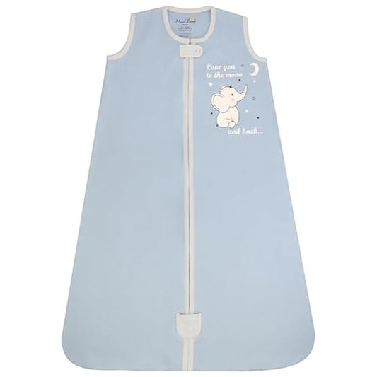 Baby Sleep Sack 1.0 TOG, Organic Cotton Baby Wearable Blanket with Two-Way Zipper, Swaddle Transition Baby Sleeping Bag, All-Season Sleep Sack for Newborn Infant Toddler Boy Girl, 6-12 Months, 1-Pack-CubbioJoy